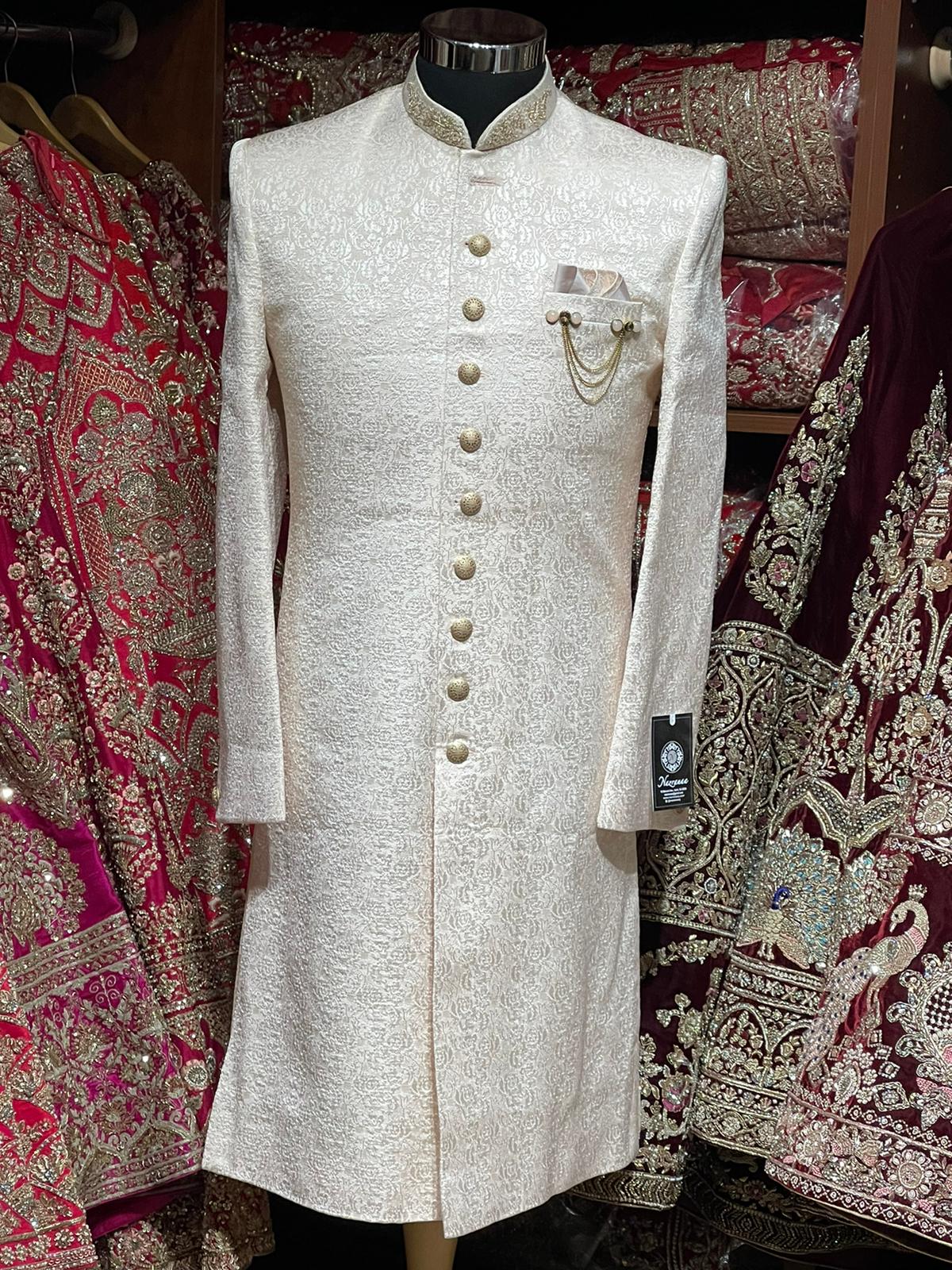 Brocade Blush Sherwani- 1270