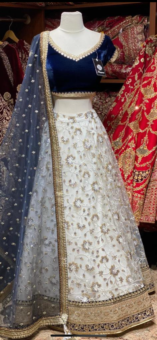 Daisy White Party Wear Lehenga PWL-108