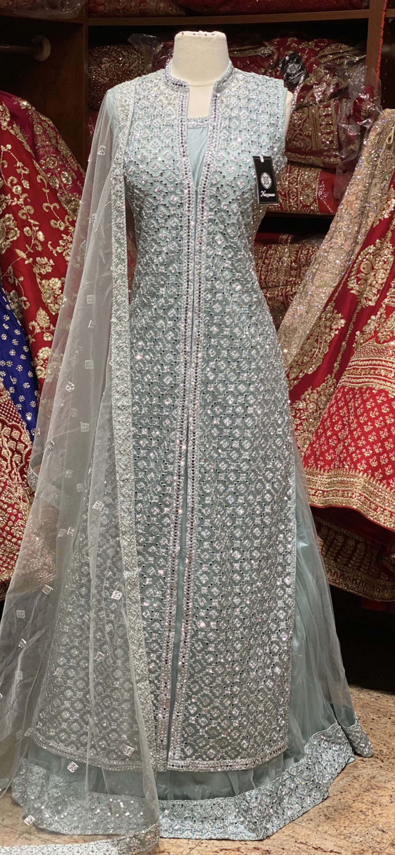 Powder Blue Anarkali PWA-046