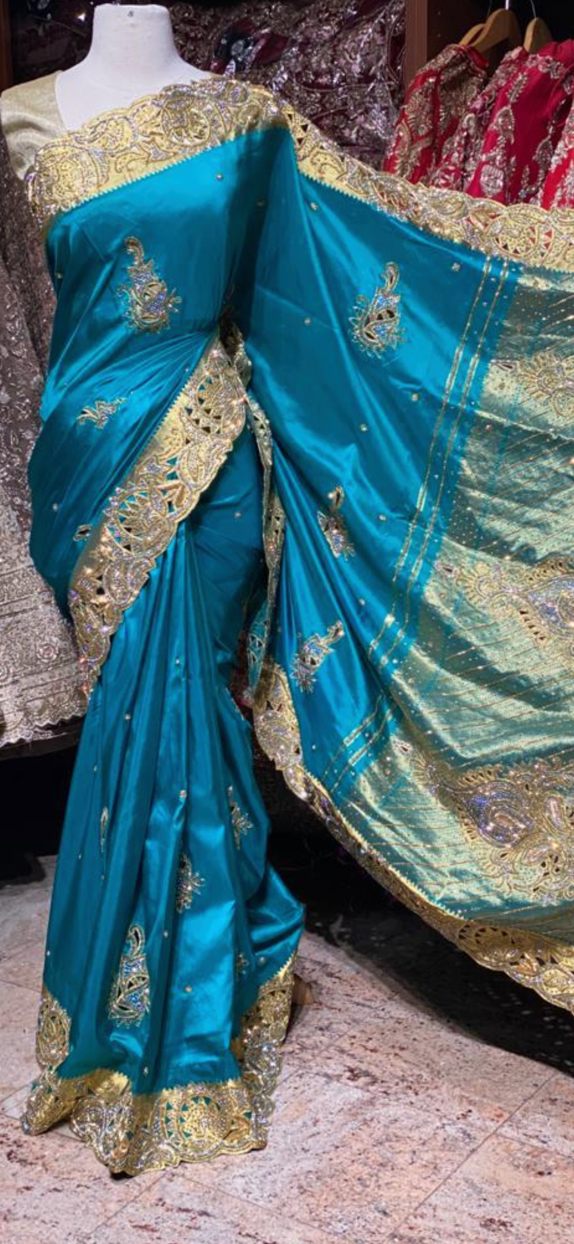 Teal Green Pure Silk Kanjeevaram Saree PSK-05