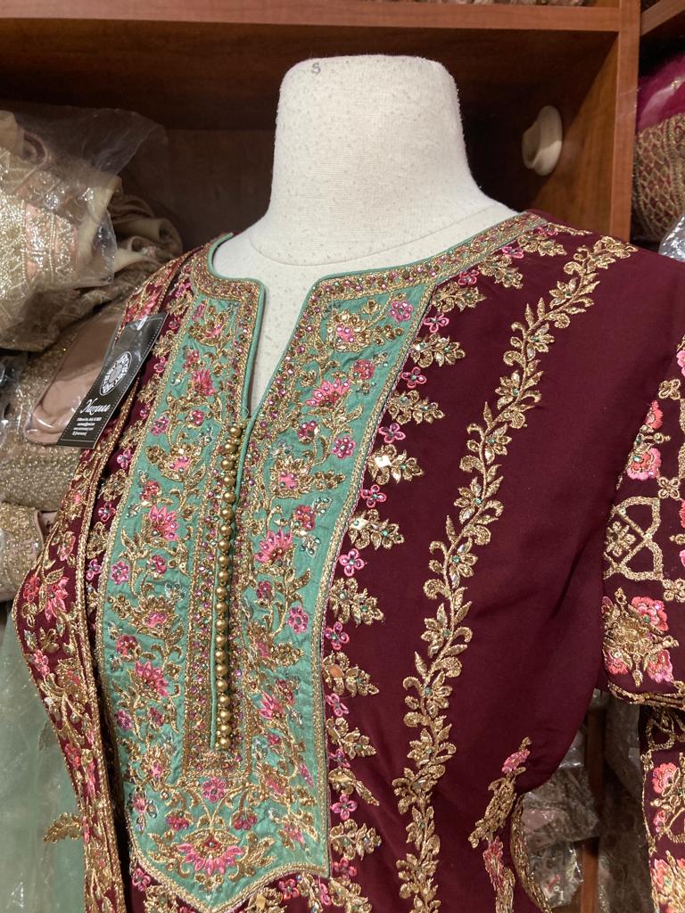 Rosewood Red Party Wear Suit Collection PWS-226