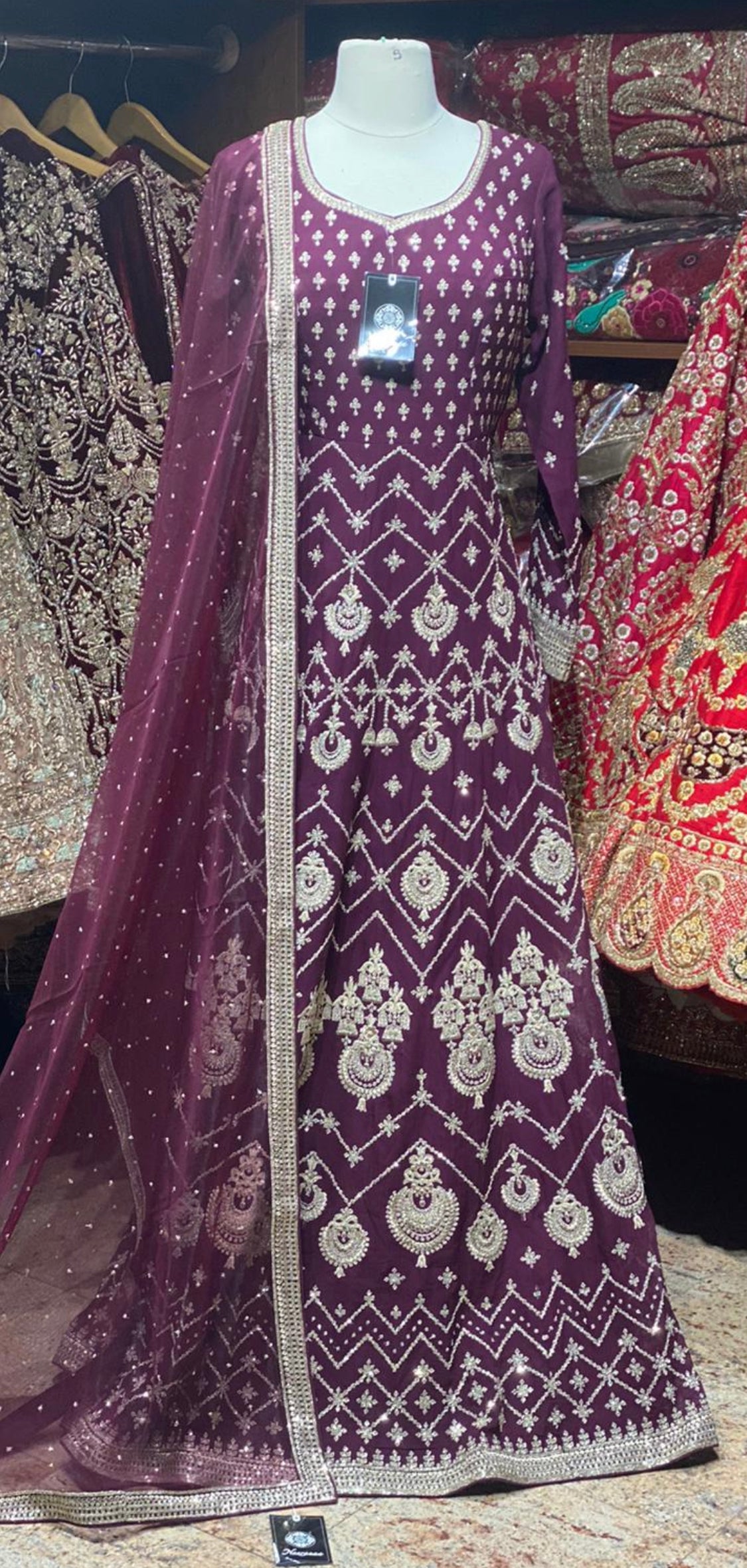 Boysenberry Purple Anarkali PWA-023