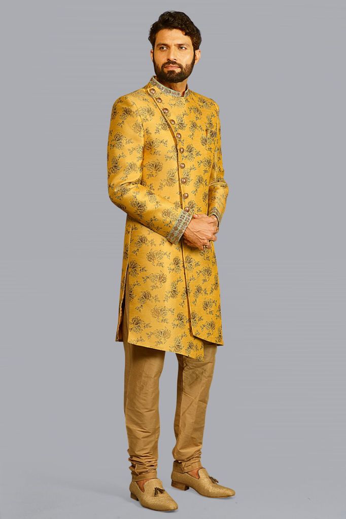 Mustard Yellow Sherwani