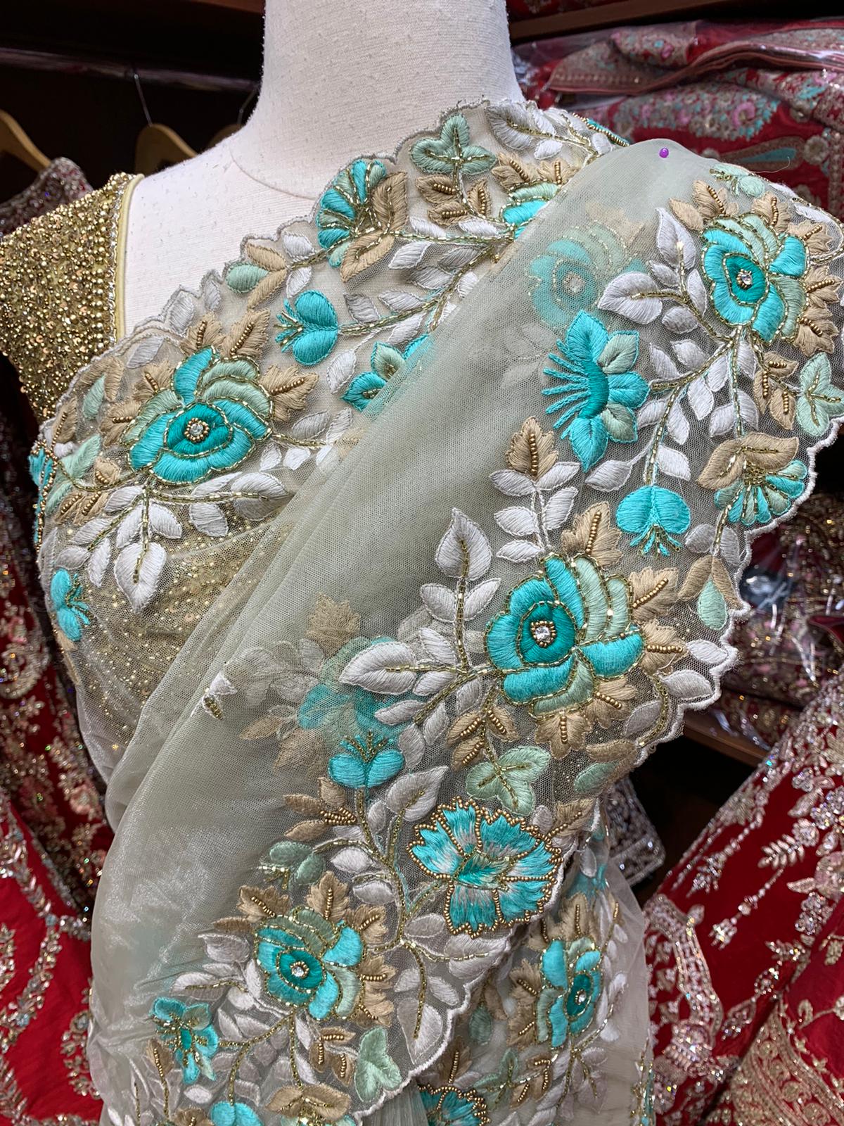 Mint Green Saree PWS-067