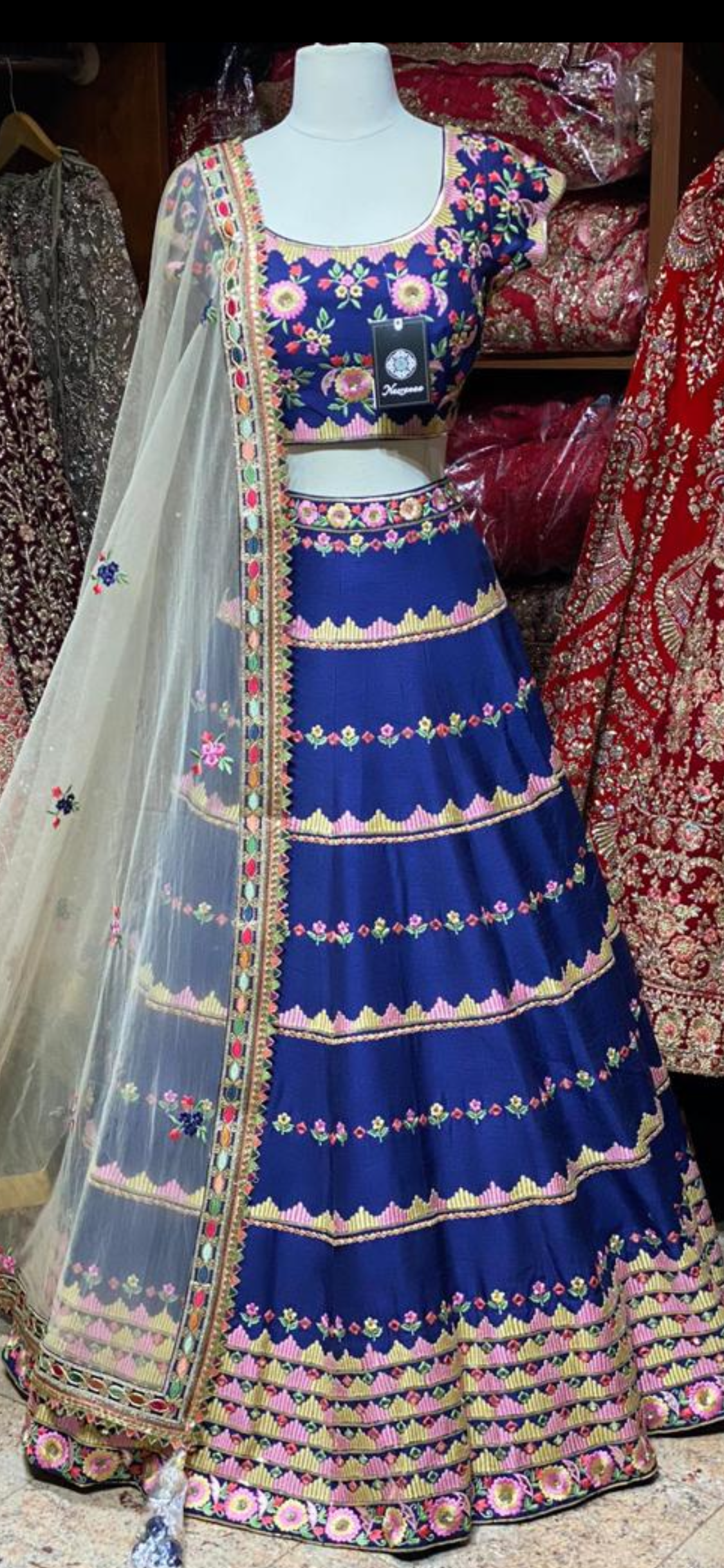 Sapphire Blue Party Wear Lehenga PWL-095