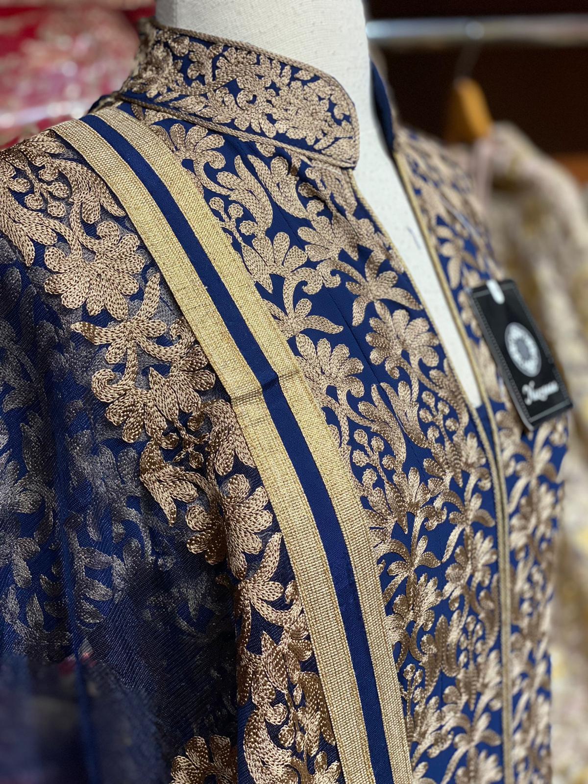 Space Blue Anarkali PWA-092