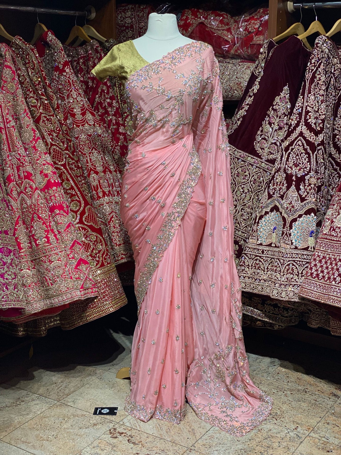 Flamingo Pink Saree PWS-121