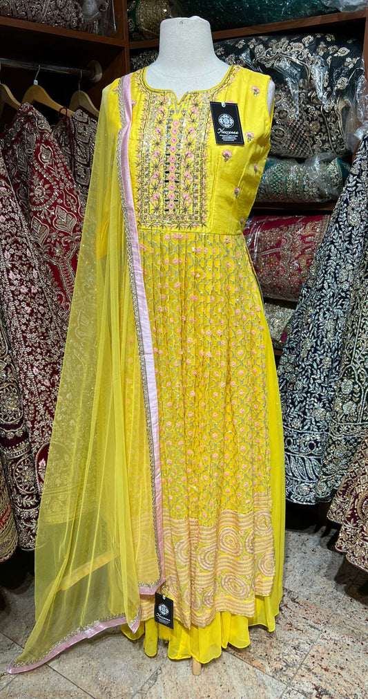 Canary Yellow Party Wear Suit Collection PWS-166