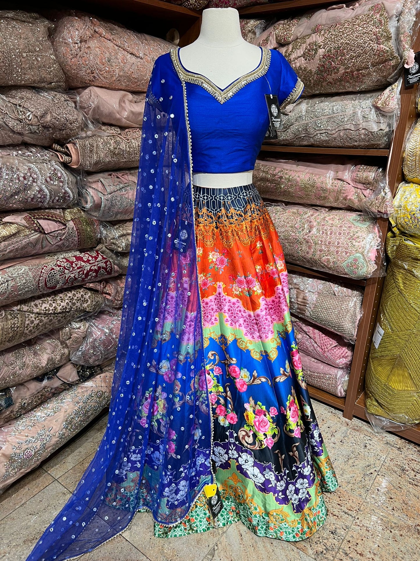 Multicolored Digital Printed New Era Party Wear Collection PWL-587