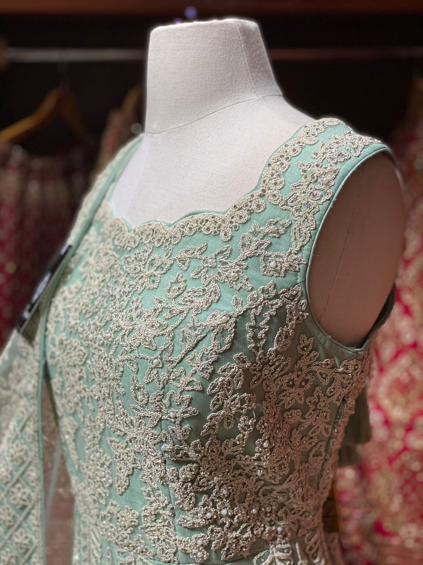 Mint Green Anarkali PWA-040