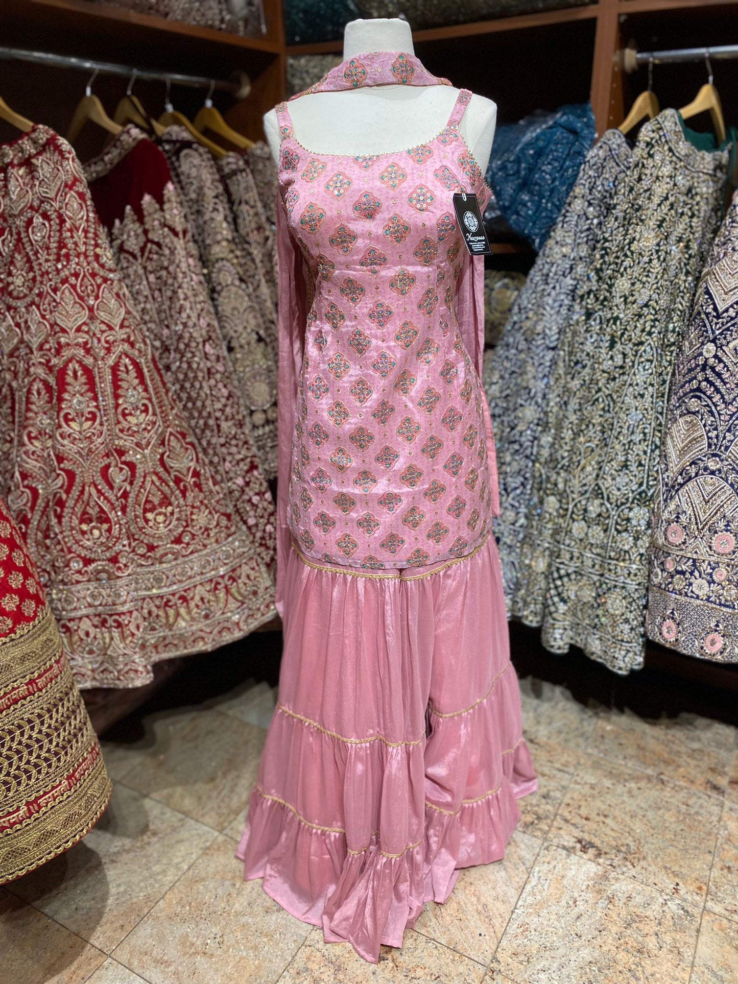 Pastel Pink Party Wear Suit Collection PWS-145