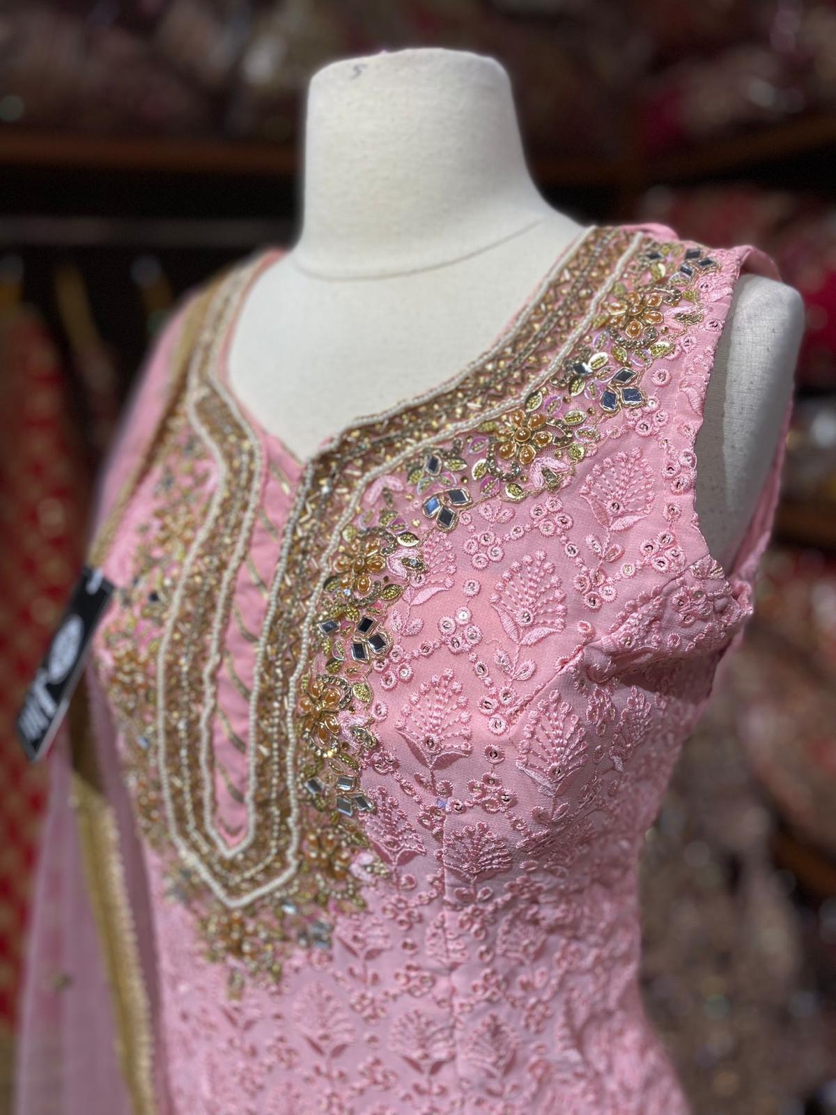 Baby Pink Party Wear Suit Collection PWS-137