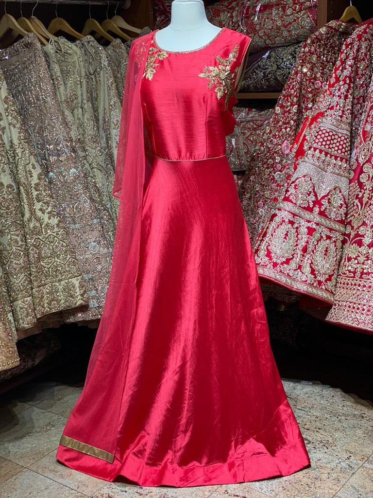 Ruby Red XXL Anarkali PWA-004