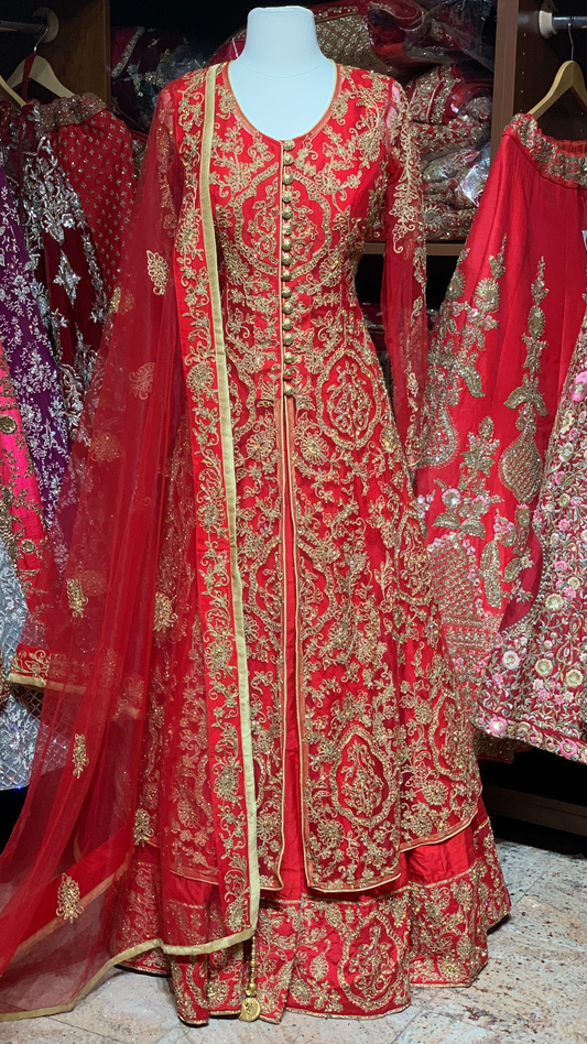 Red Size 38 Bridal Lacha