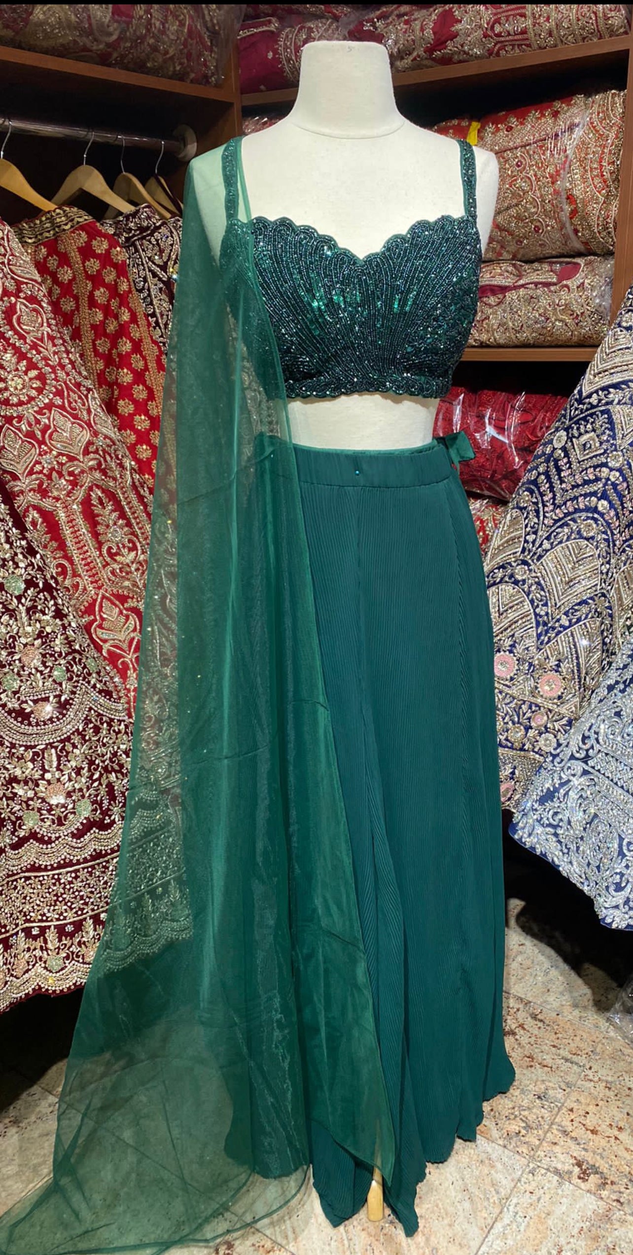 Emerald Green New Era Party Wear Collection PWL-509