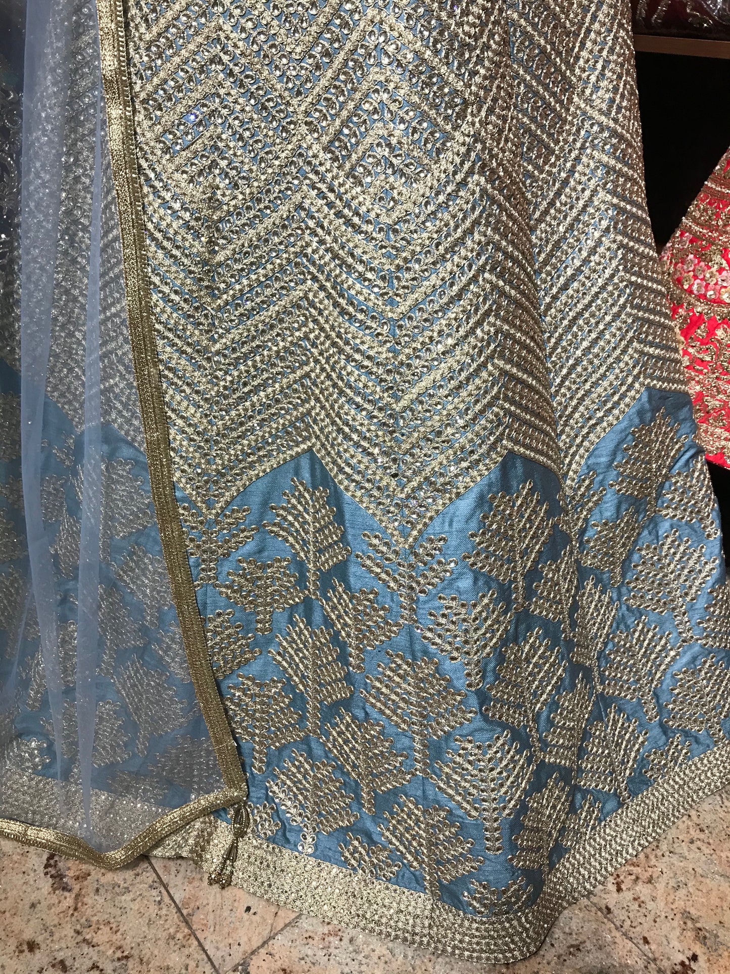 Frozen Blue Size 38 Anarkali