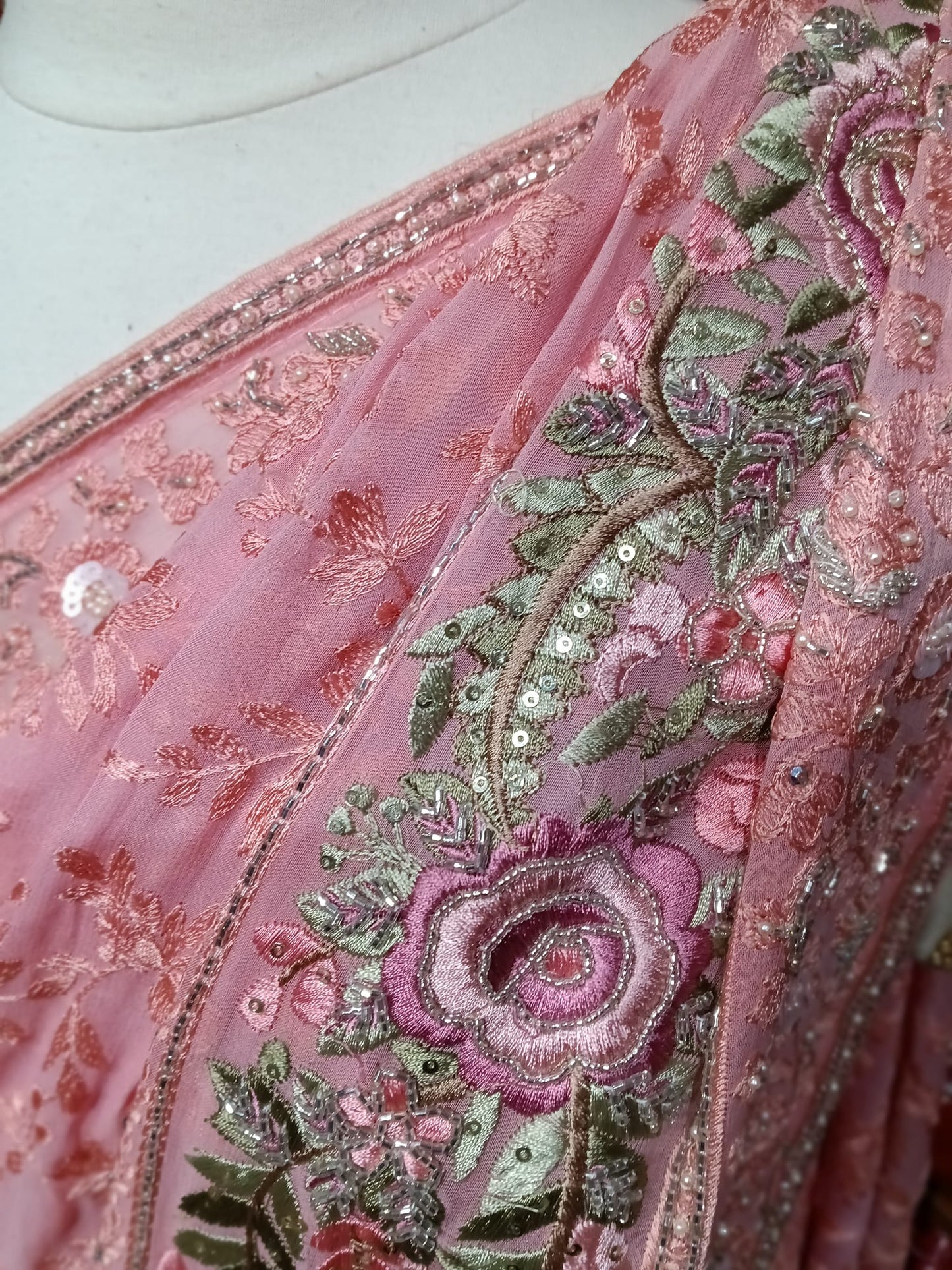 Carnation Pink Saree PWS-138