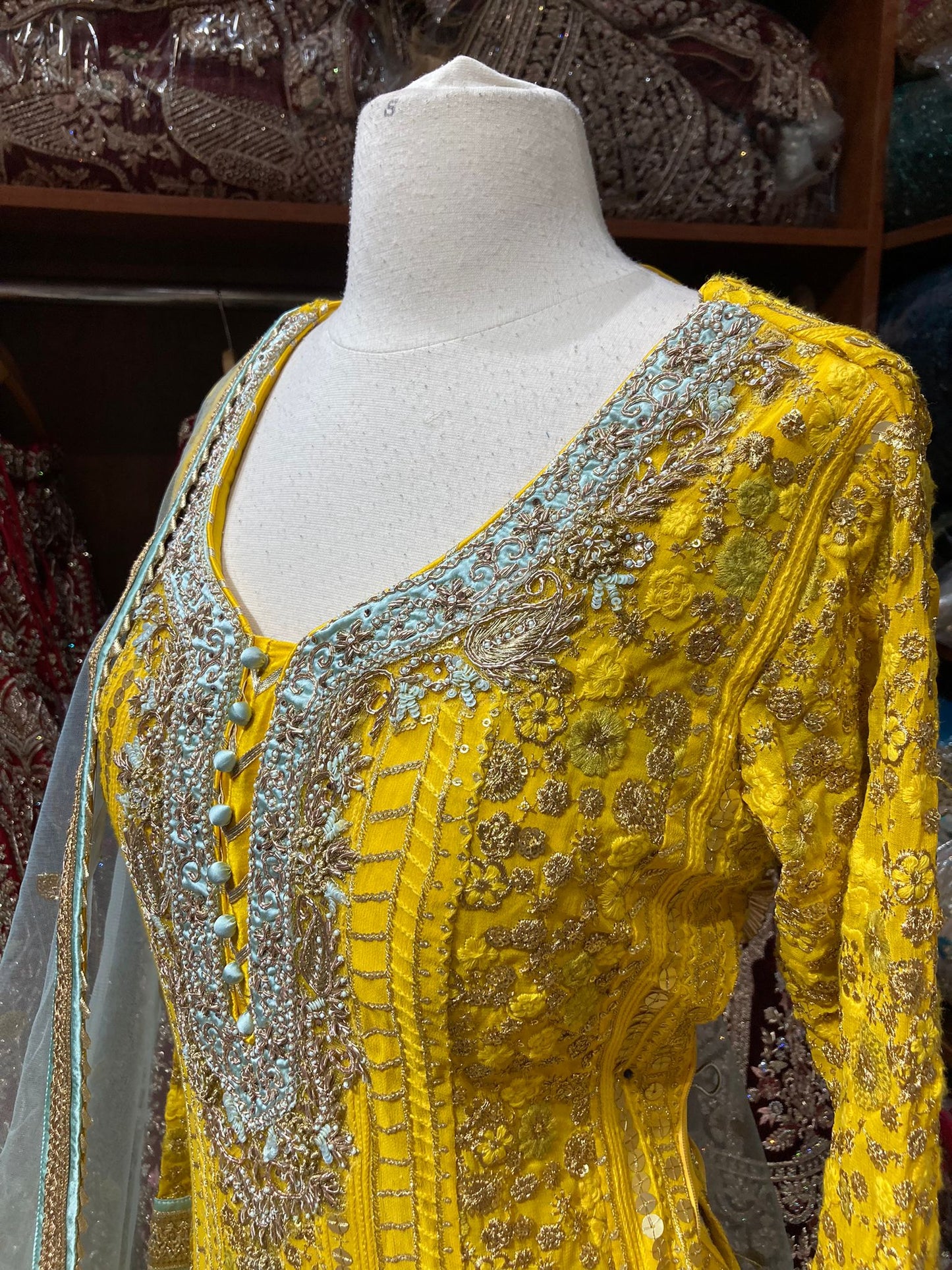 Bumblebee Yellow Anarkali PWA-118