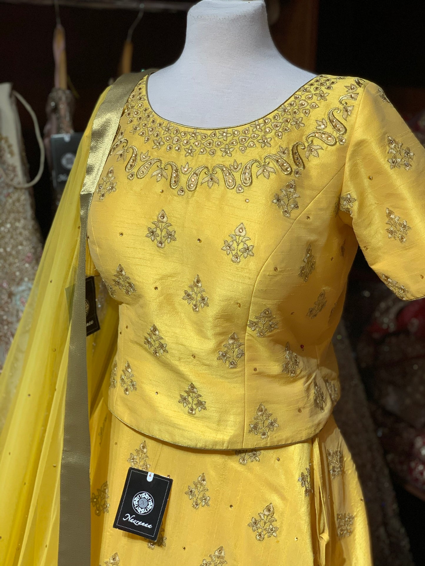 Daffodil Yellow Party Wear Lehenga PWL-018