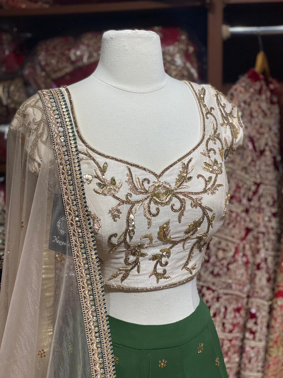 Dark Green Party Wear Lehenga PWL-060