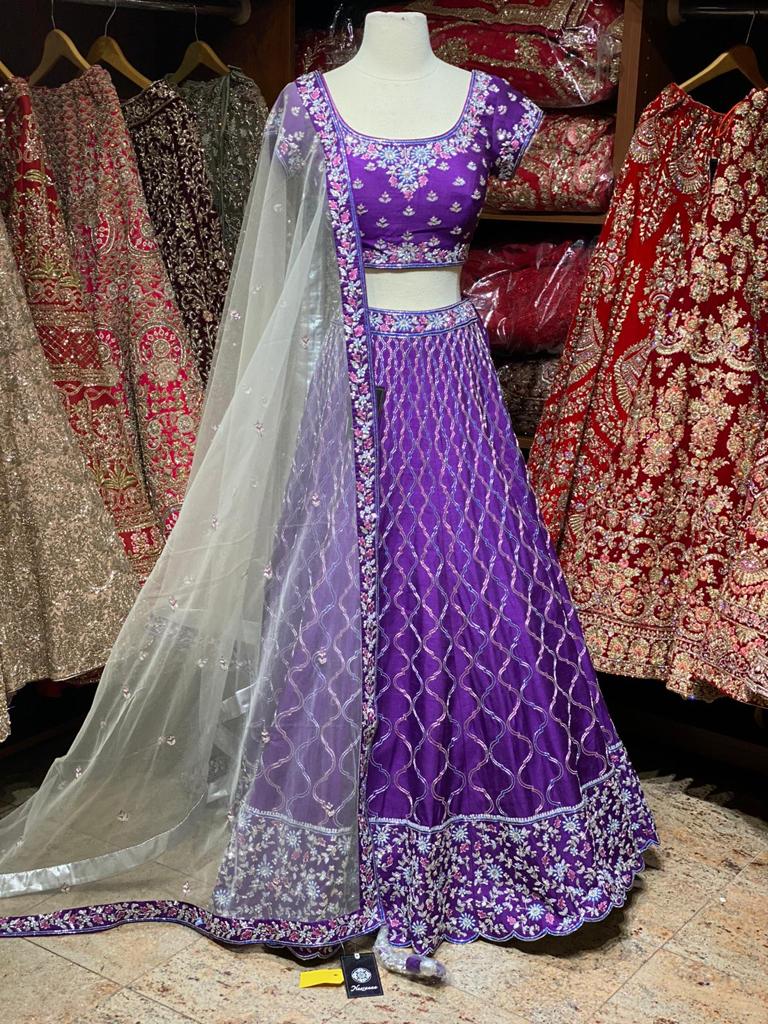 Violet Purple Party Wear Lehenga PWL-083