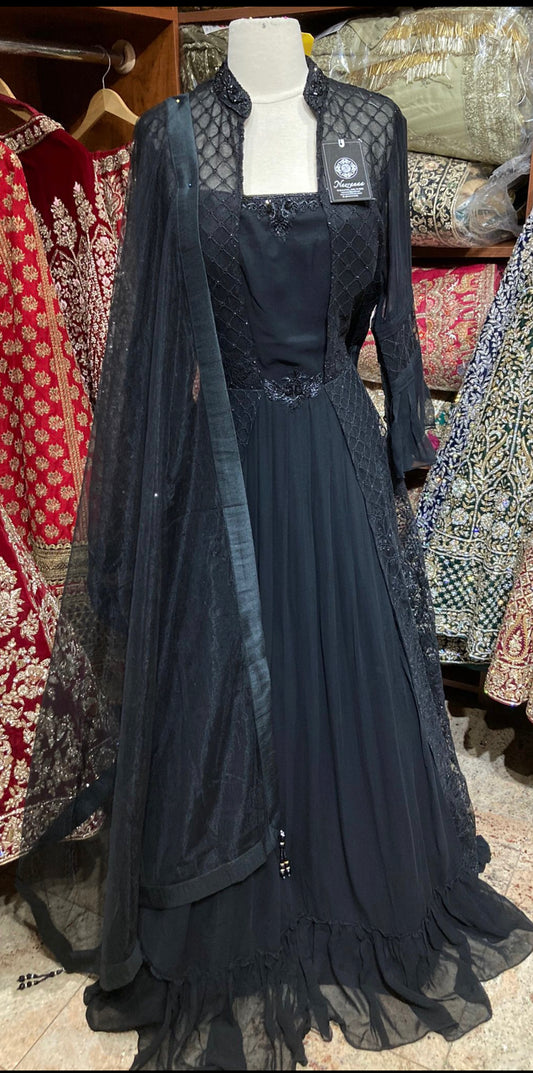 Jade Black Anarkali PWA-122