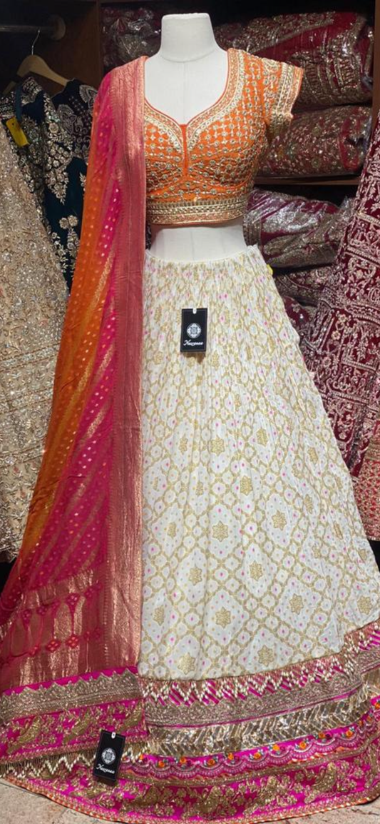 Vista White Party Wear Lehenga PWL-047