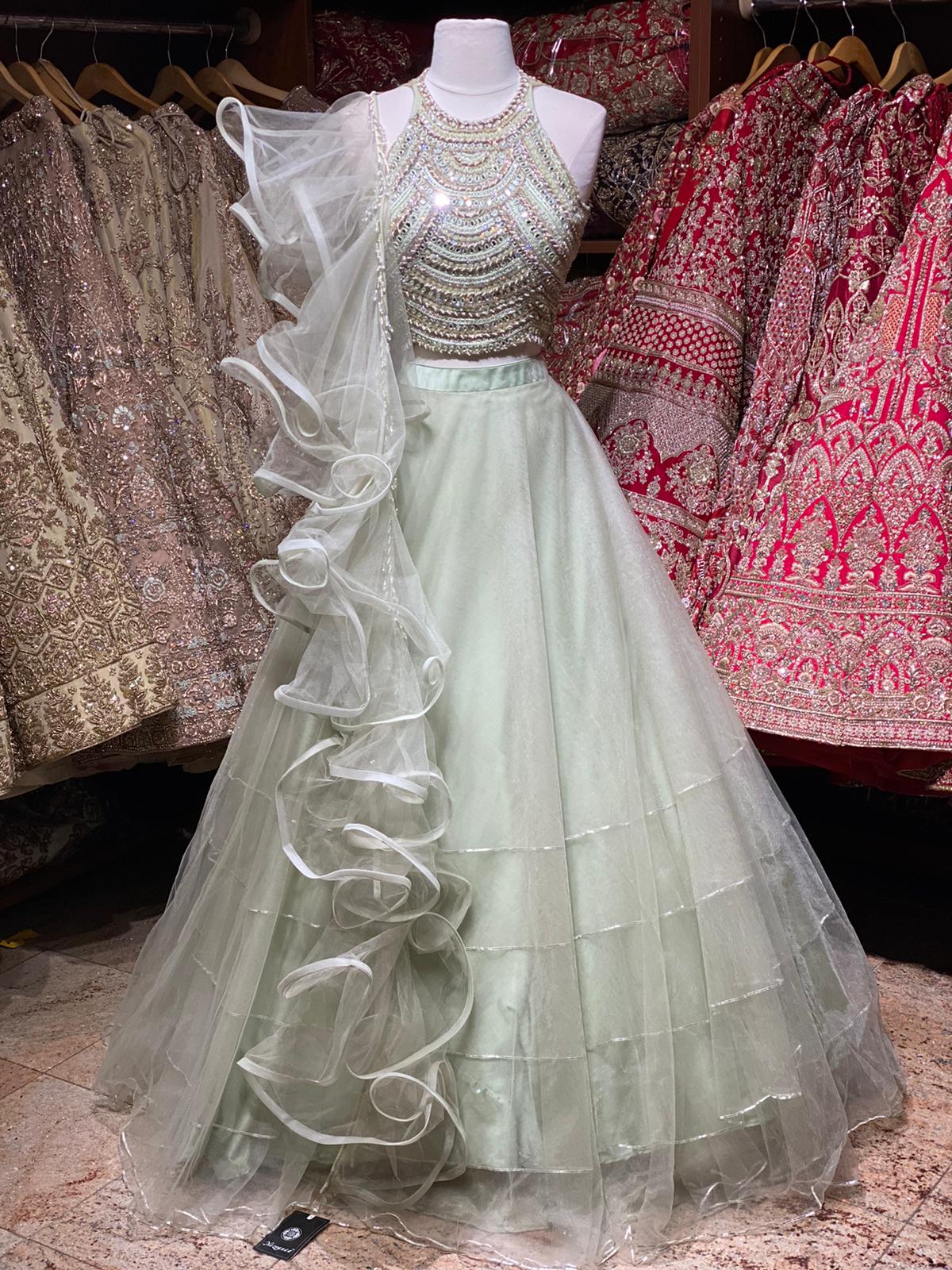 Pistachio Green Bridal Wear Lehenga BWL-027