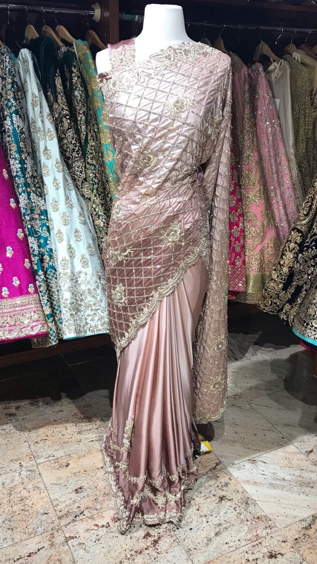 Ombre Satin Saree