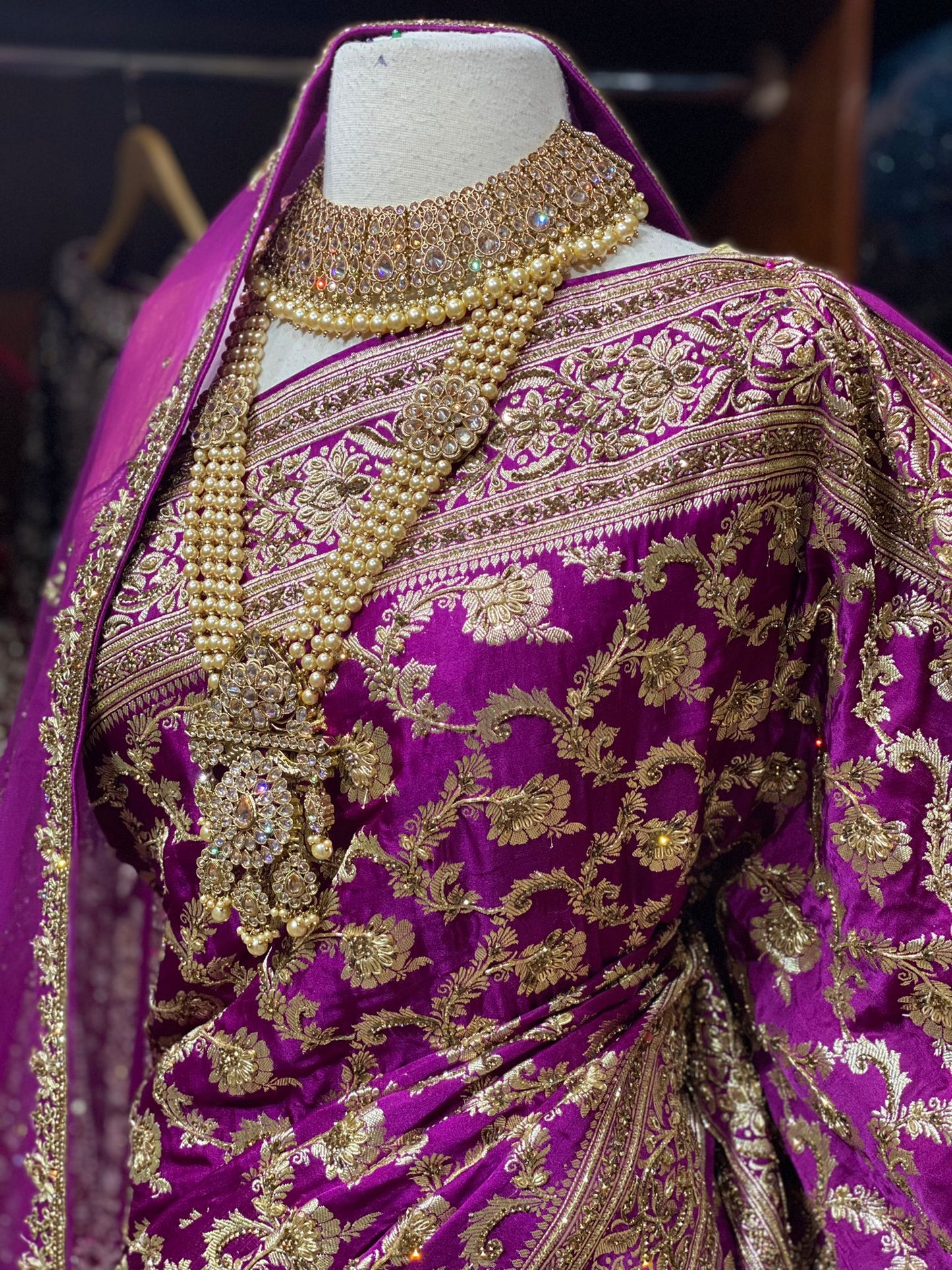 Byzantium Purple Pure Silk Banarasi Bridal Saree BBS-024