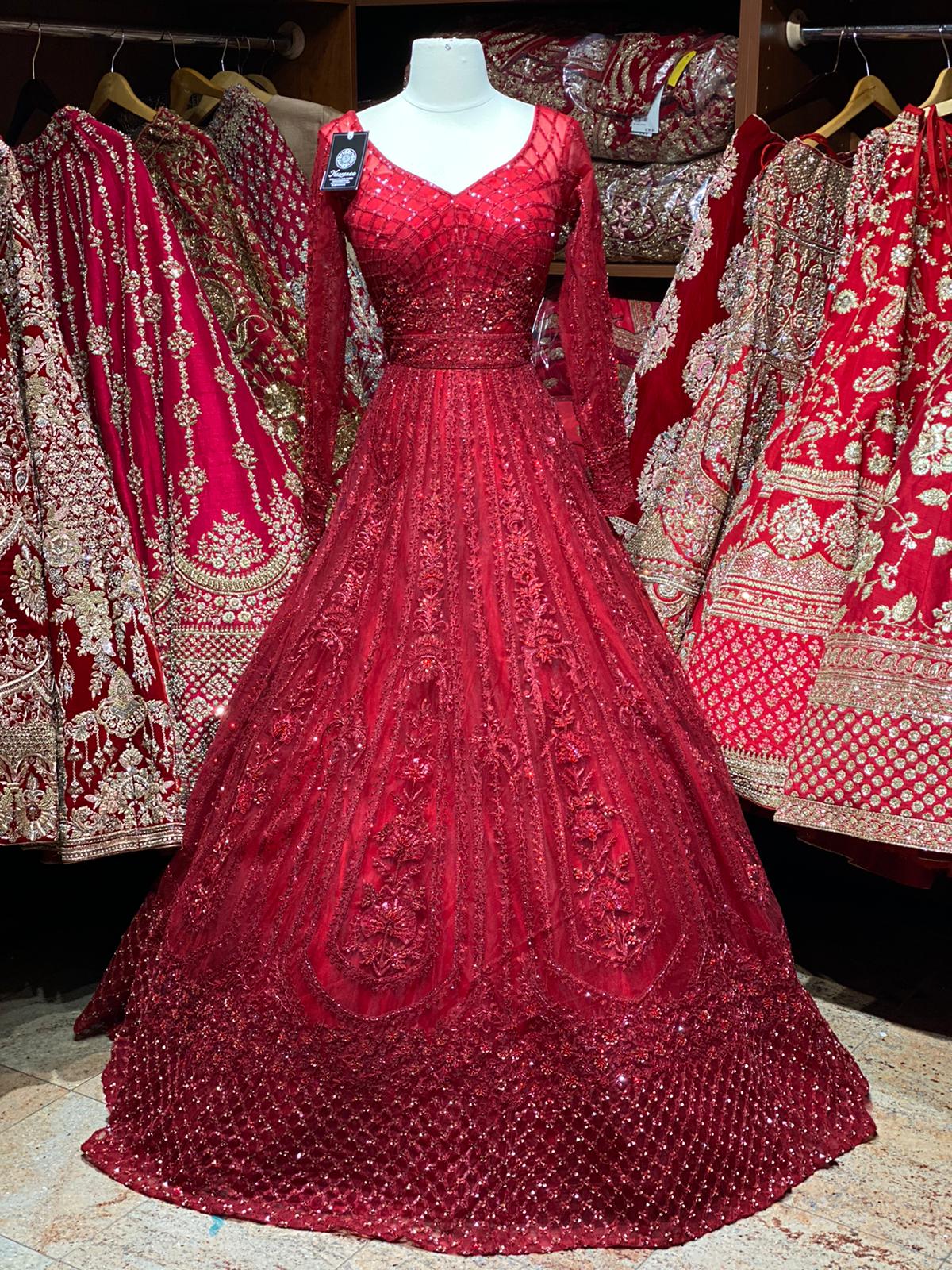 Dazzling Ruby Red Gown PWG-011