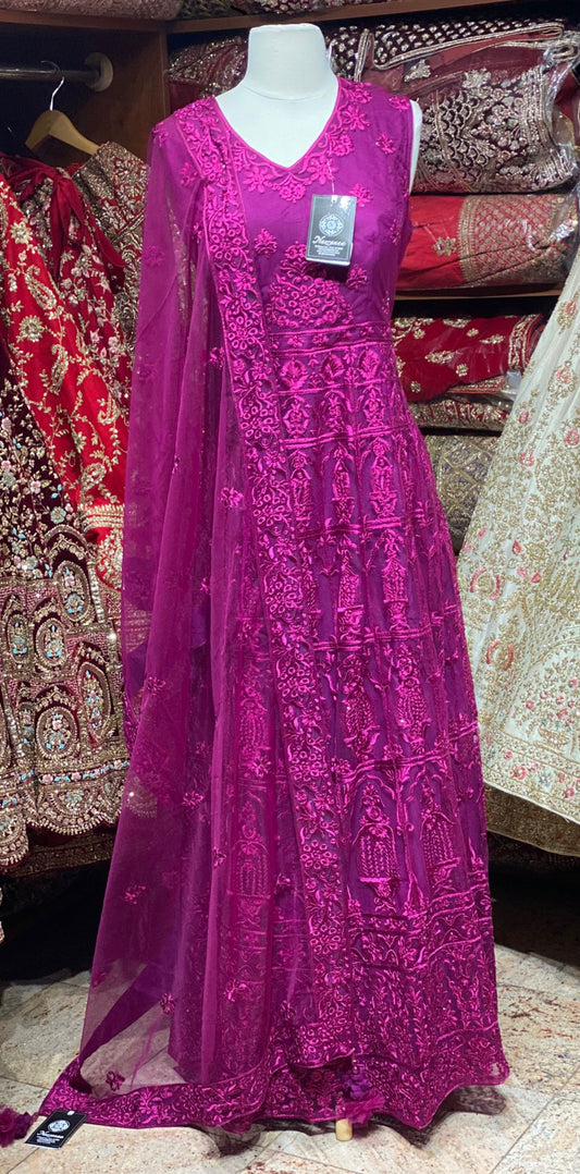 Hot Pink Anarkali PWA-102