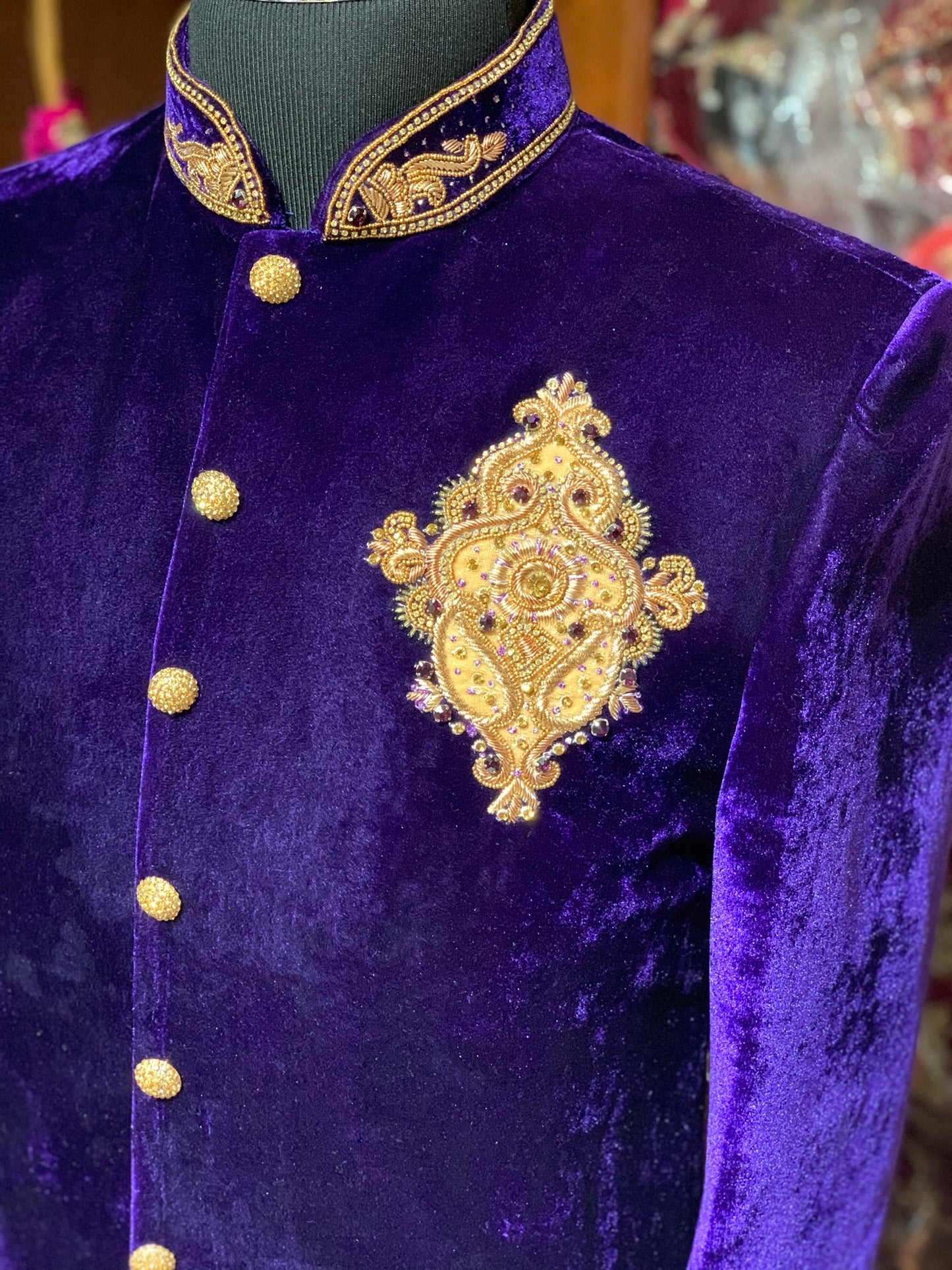 Velvet Sherwani