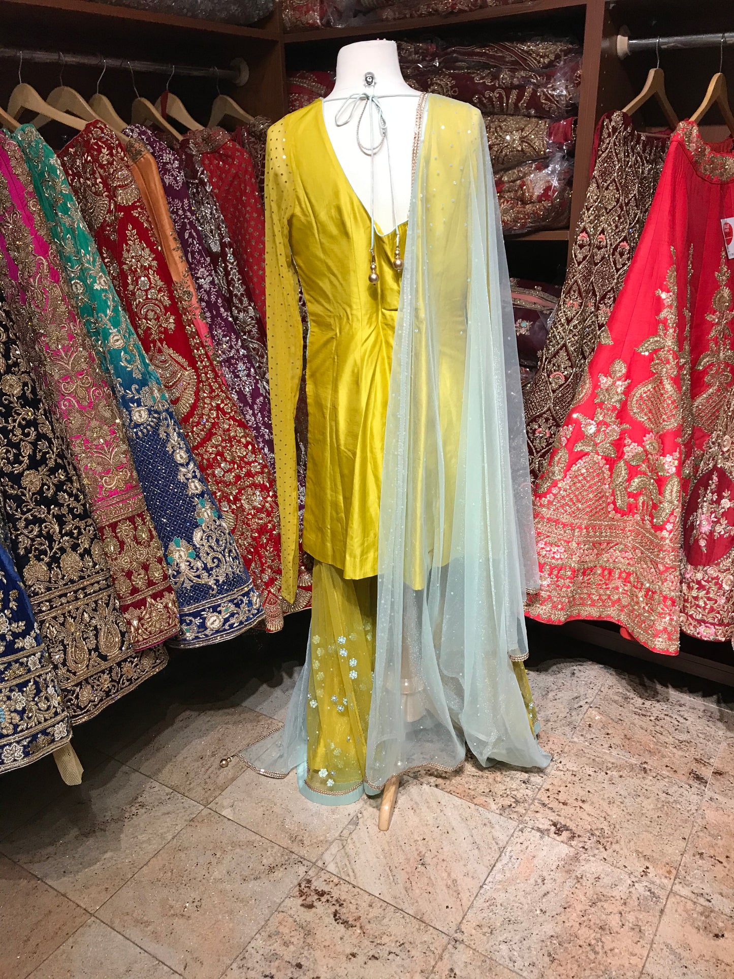 Yellow Mint XL Palazzo Suit