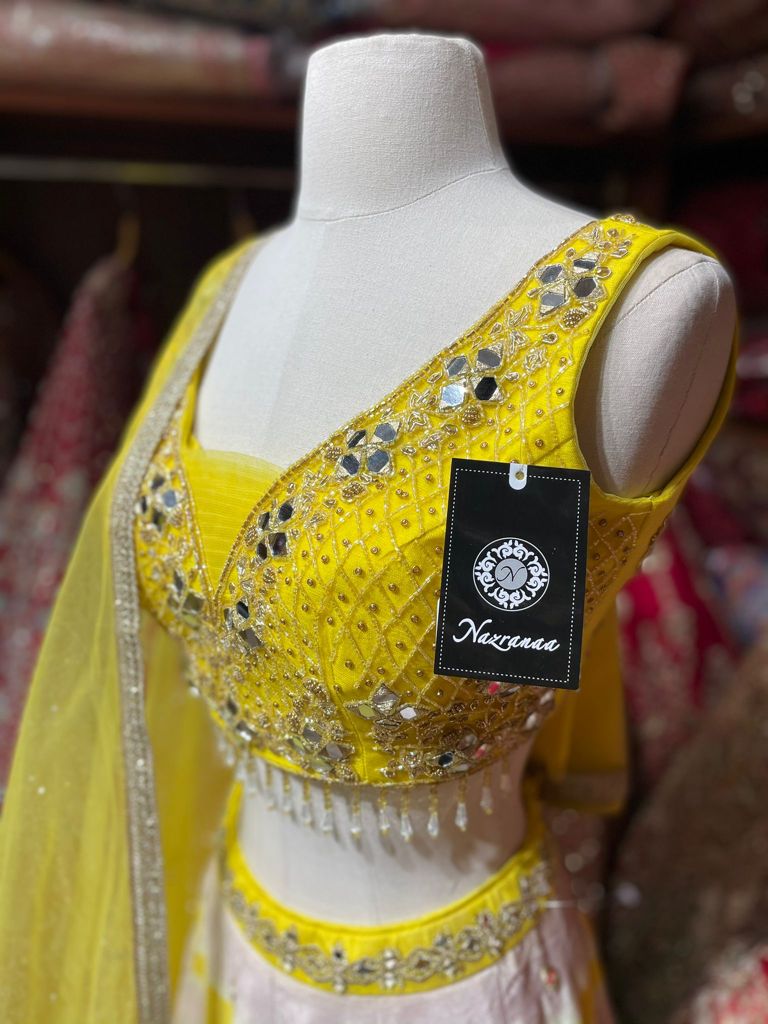 Sunset Yellow & Grey New Era Party Wear Collection PWL-269