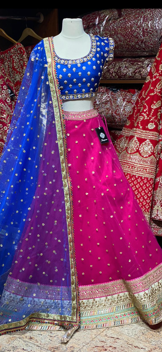 Hot Pink Party Wear Lehenga PWL-118