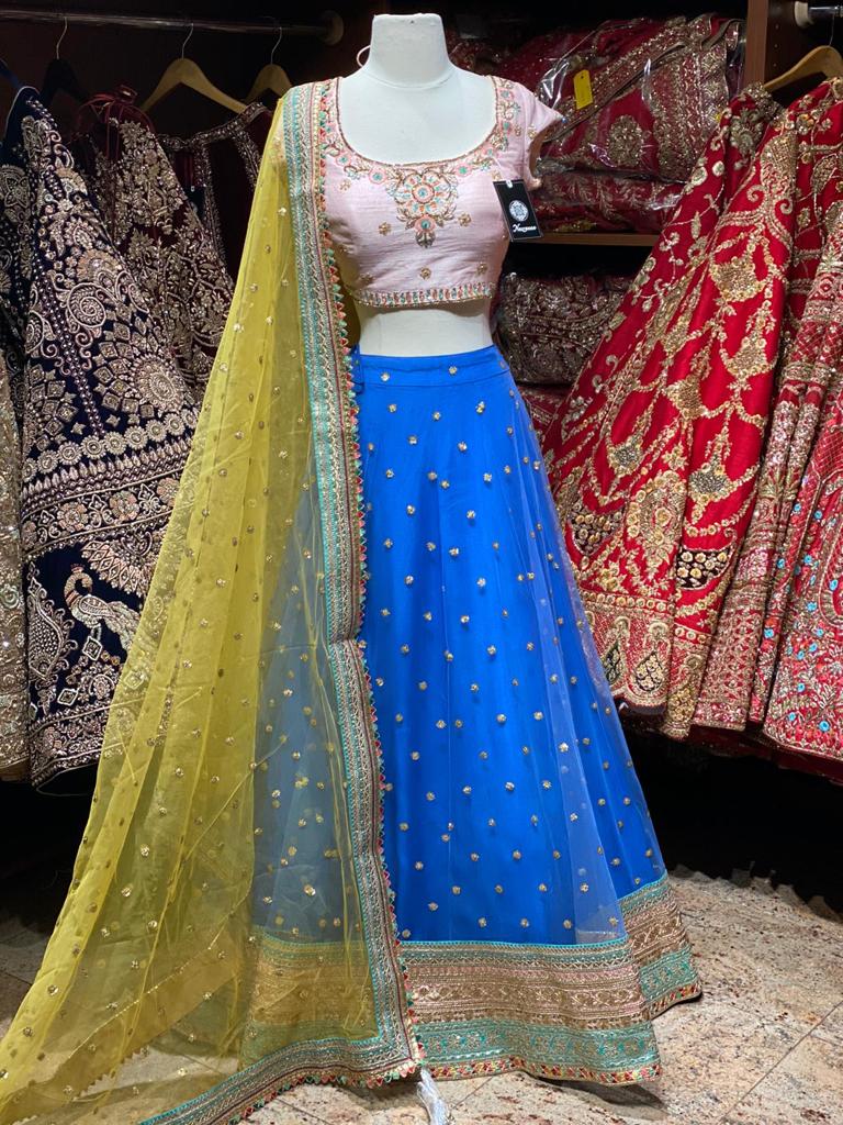 Azure Blue Party Wear Lehenga PWL-109