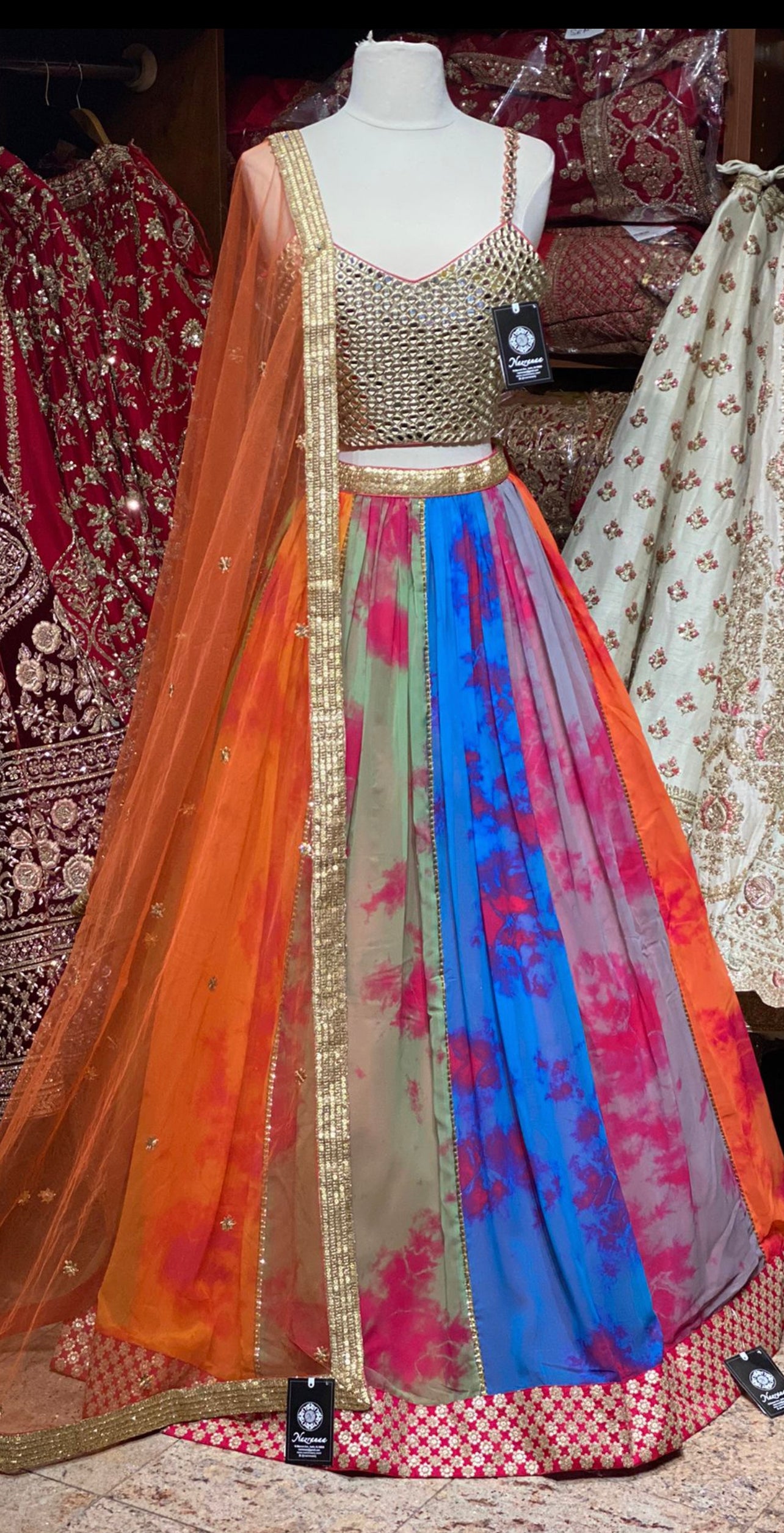 Multicolor Tabby Print New Era Party Wear Collection PWL-307