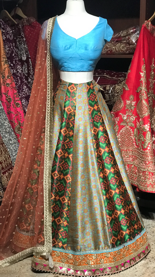 Multicolor Size 38 Lehenga