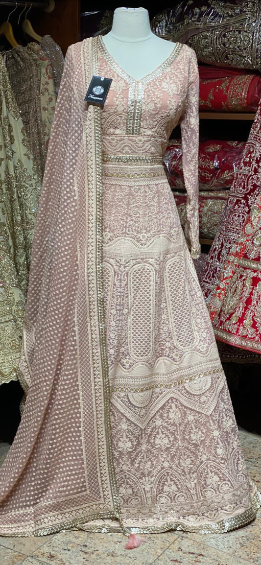 French Rose Anarkali PWA-013