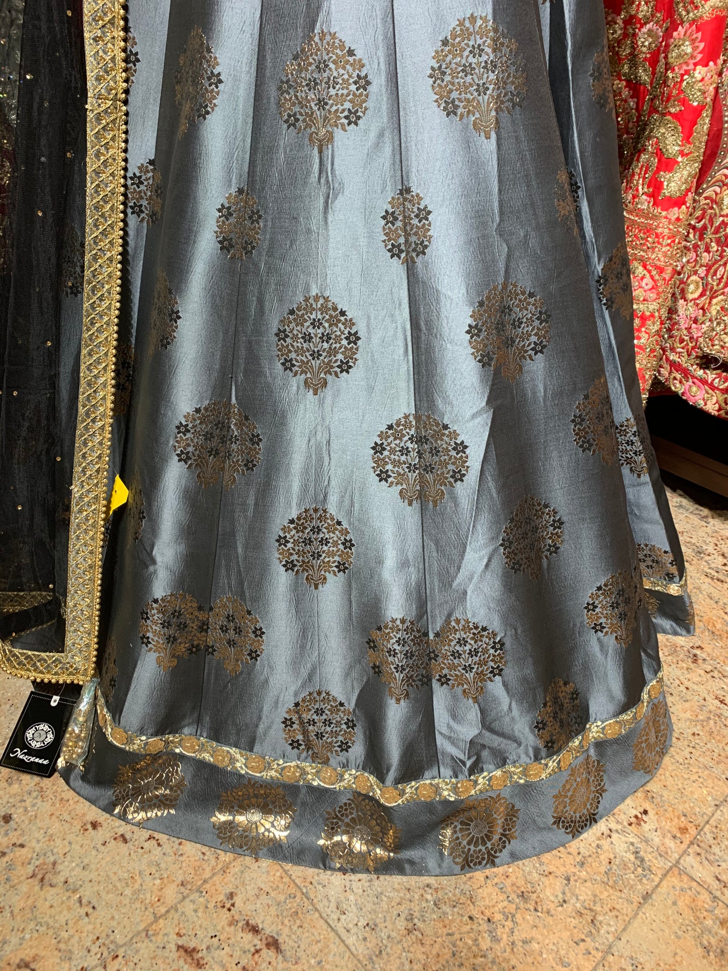 Black Grey Size 38 Anarkali