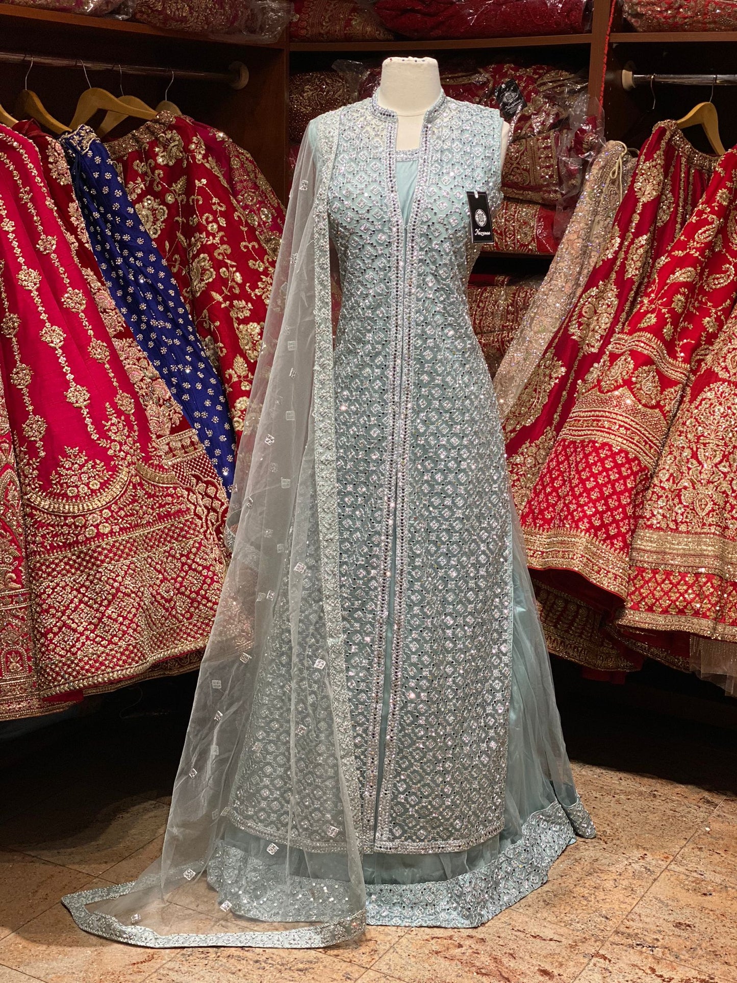 Powder Blue Anarkali PWA-046