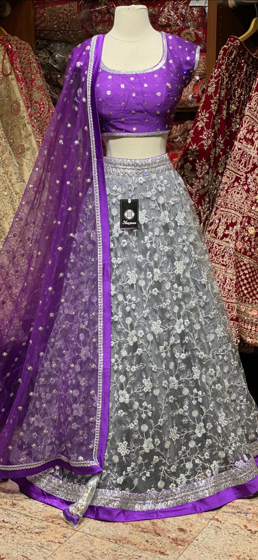 Koala Grey Size 38 Party Wear Lehenga