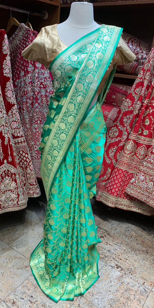 Sea Green Saree BS-007