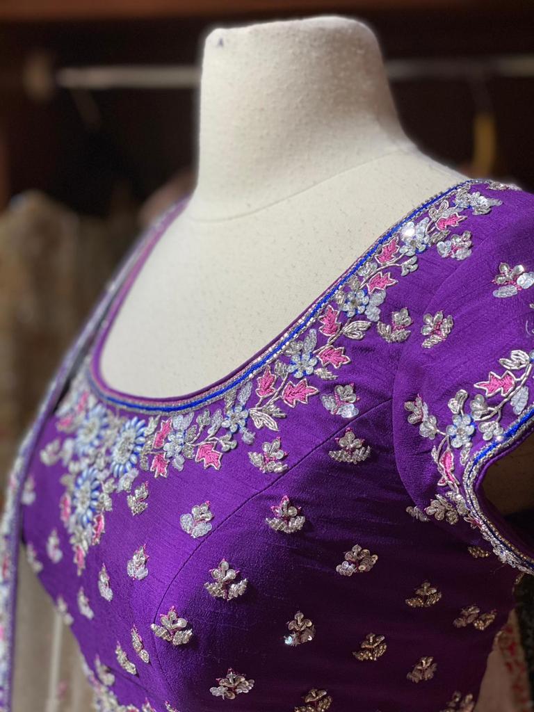 Violet Purple Party Wear Lehenga PWL-083