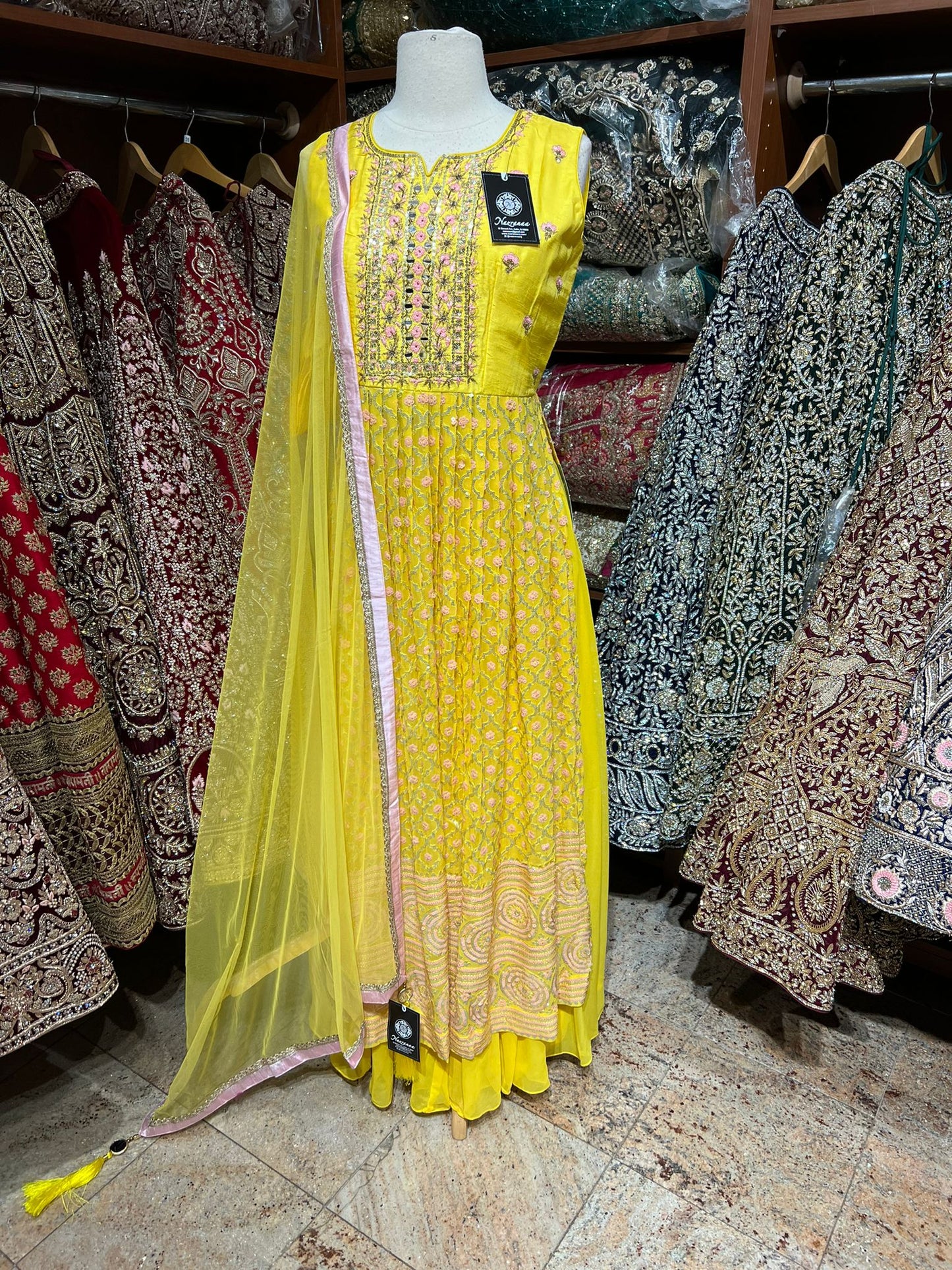 Canary Yellow Party Wear Suit Collection PWS-166