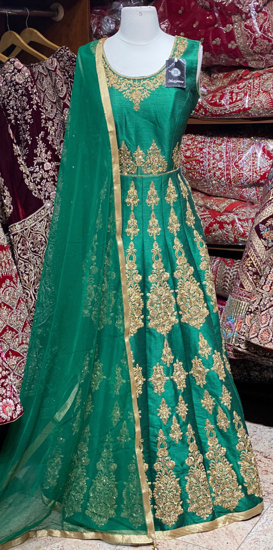 Viridian Green  Anarkali PWA-109