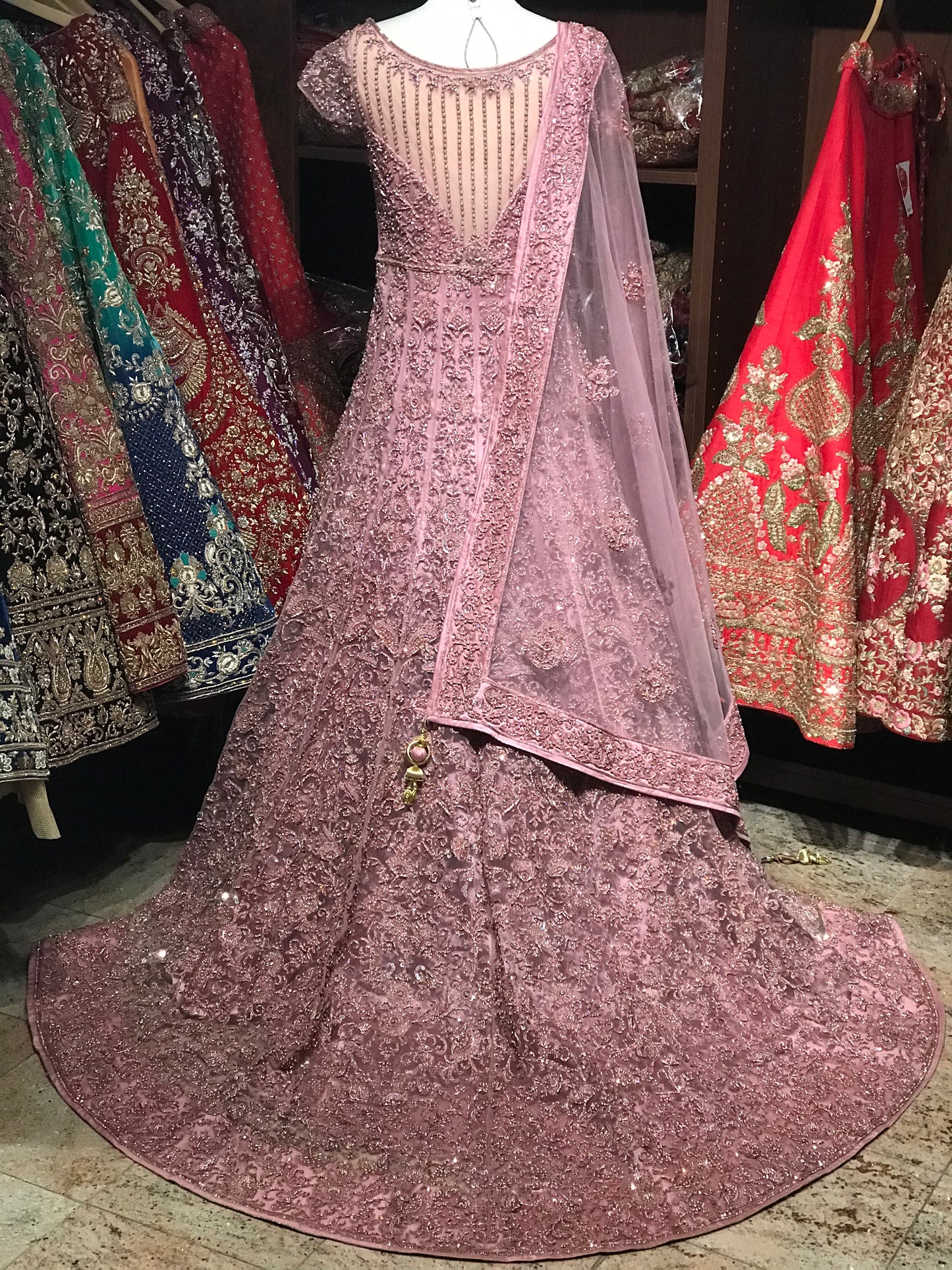 Rose Gown With Train