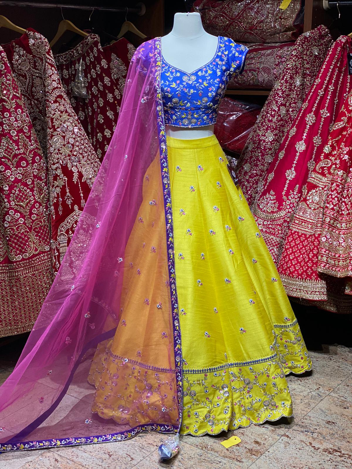 Bumblebee Yellow Party Wear Lehenga PWL-138