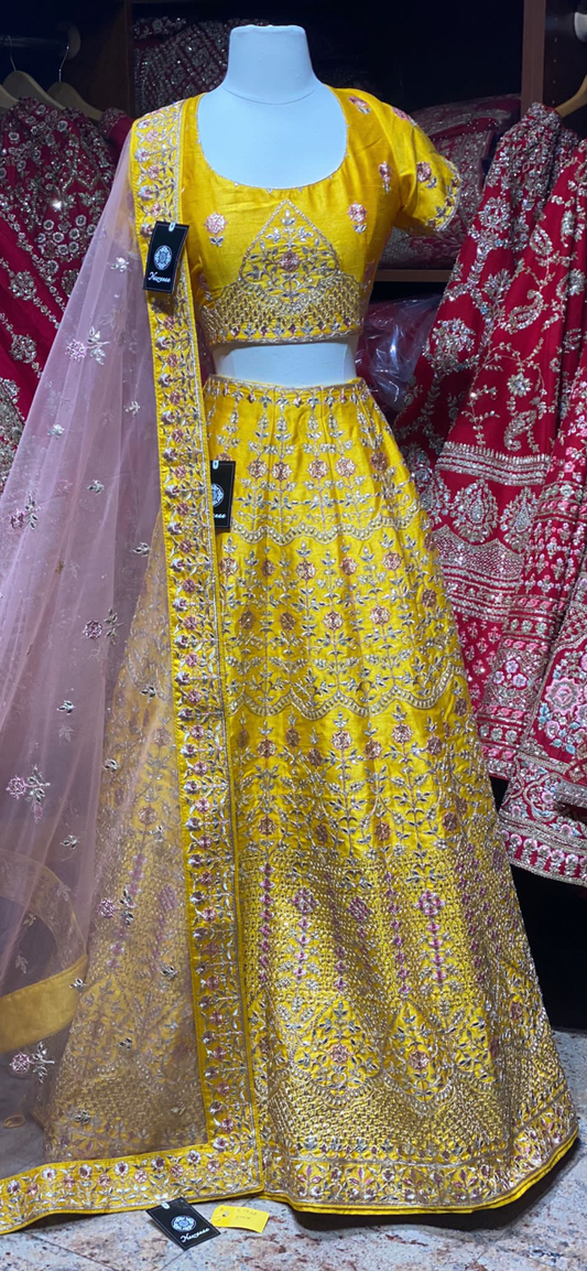 Saffron Yellow New Era Party Wear Collection PWL-185